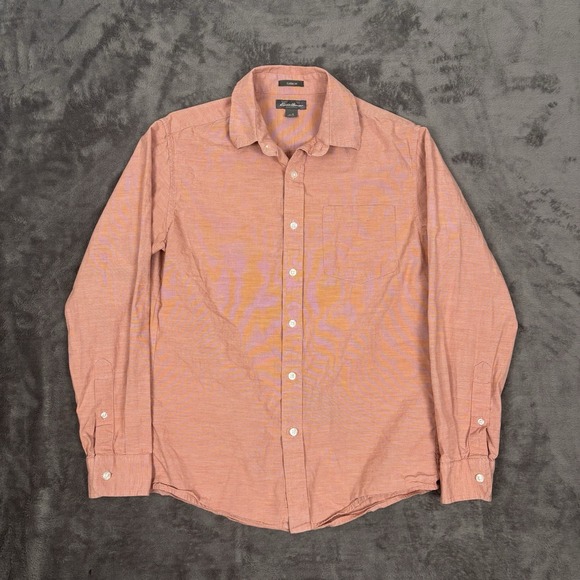 Eddie Bauer Other - Eddie Bauer Shirt Mens Small Peach Classic Fit Button Down Pocket Utility Hiking